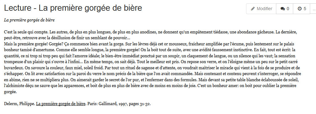 La Première Gorgée De Bière Pdf Gratuit